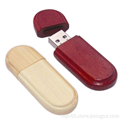 Wooden USB Flash Drive, RoHS Directive-compliant
